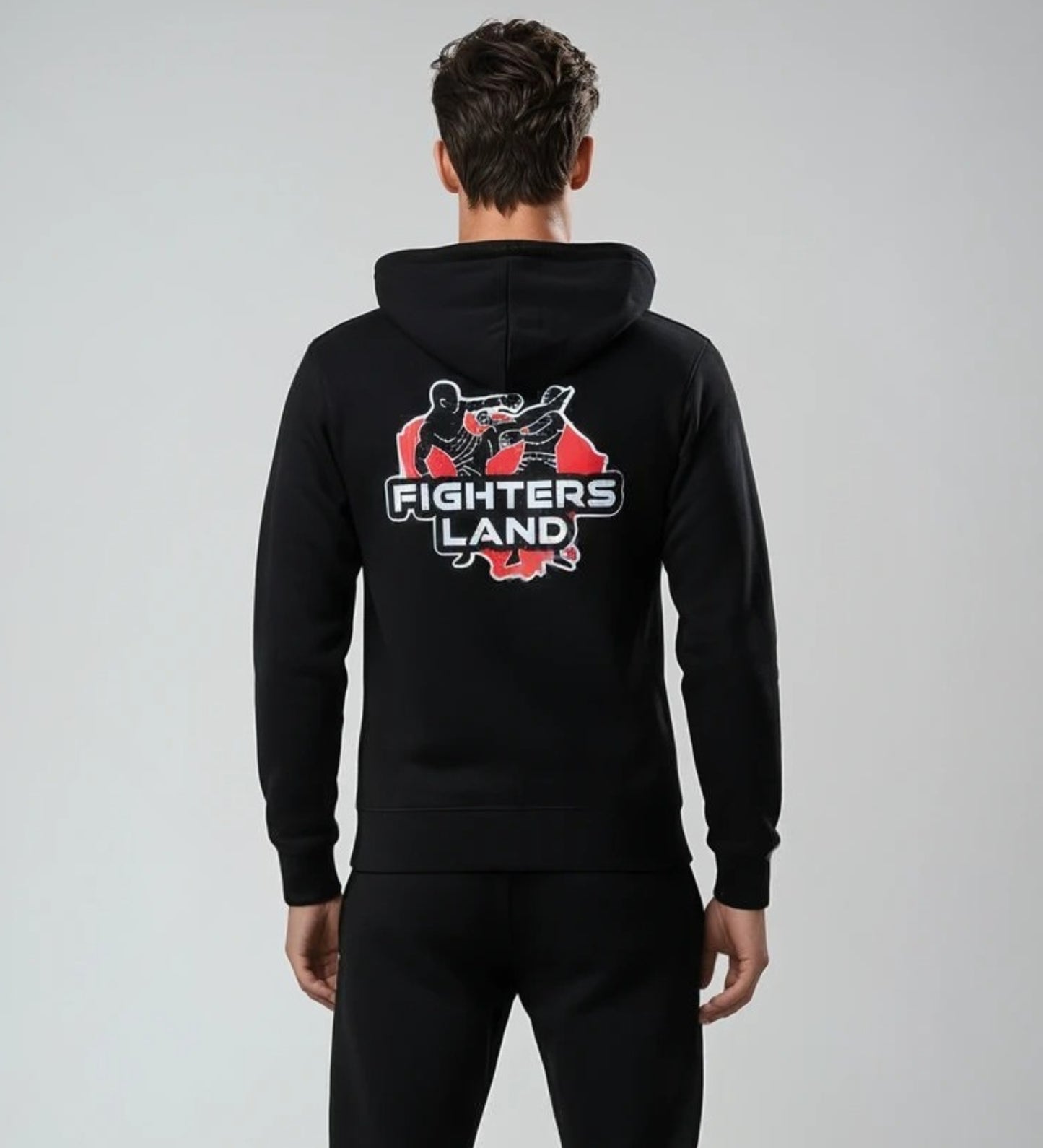 FIGHTERSLAND užsegamas bliuzonas su gobtuvu